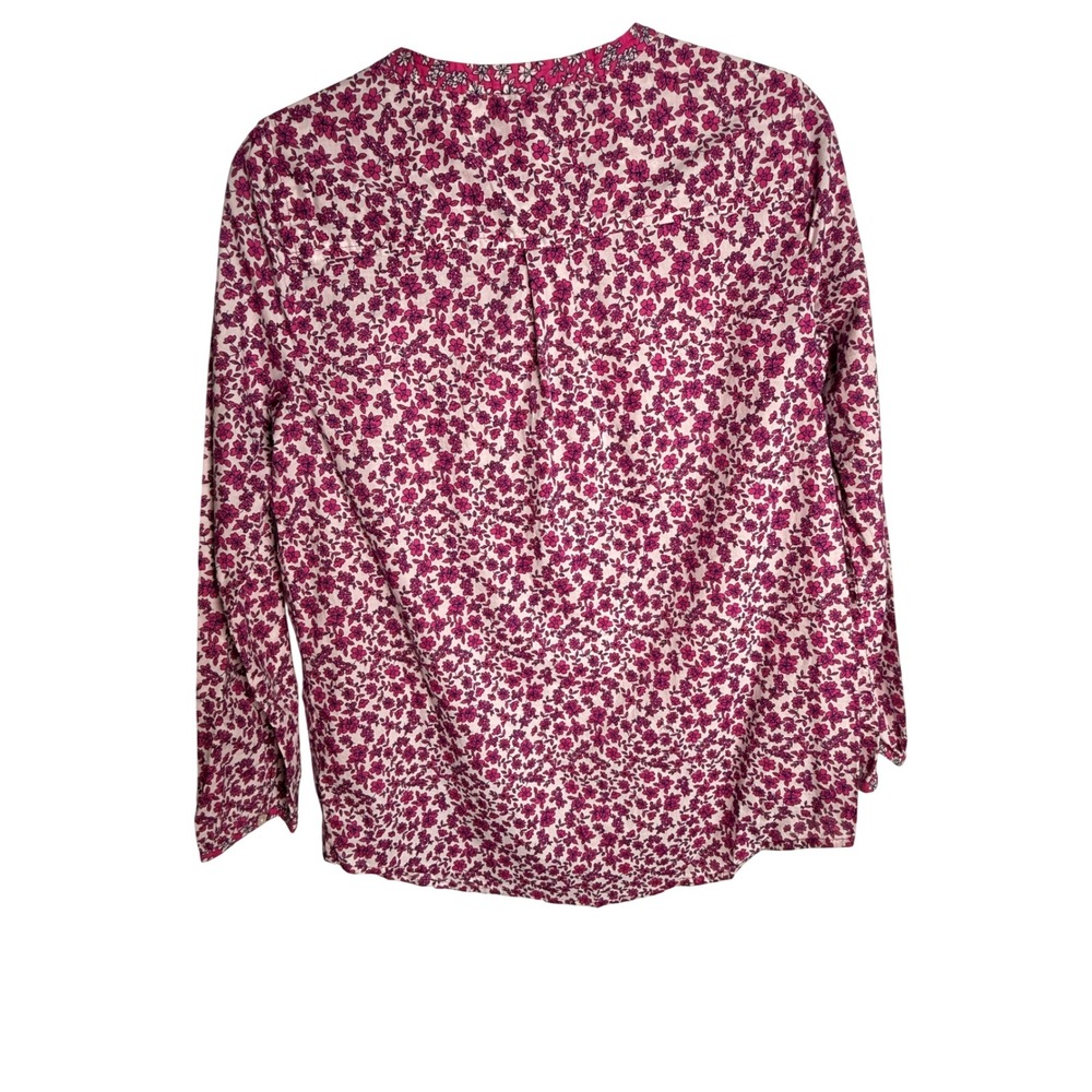 Coastal Preppy Cottagecore JCrew S Floral Liberty Style Romantic Blouse Pink - Picture 6 of 12